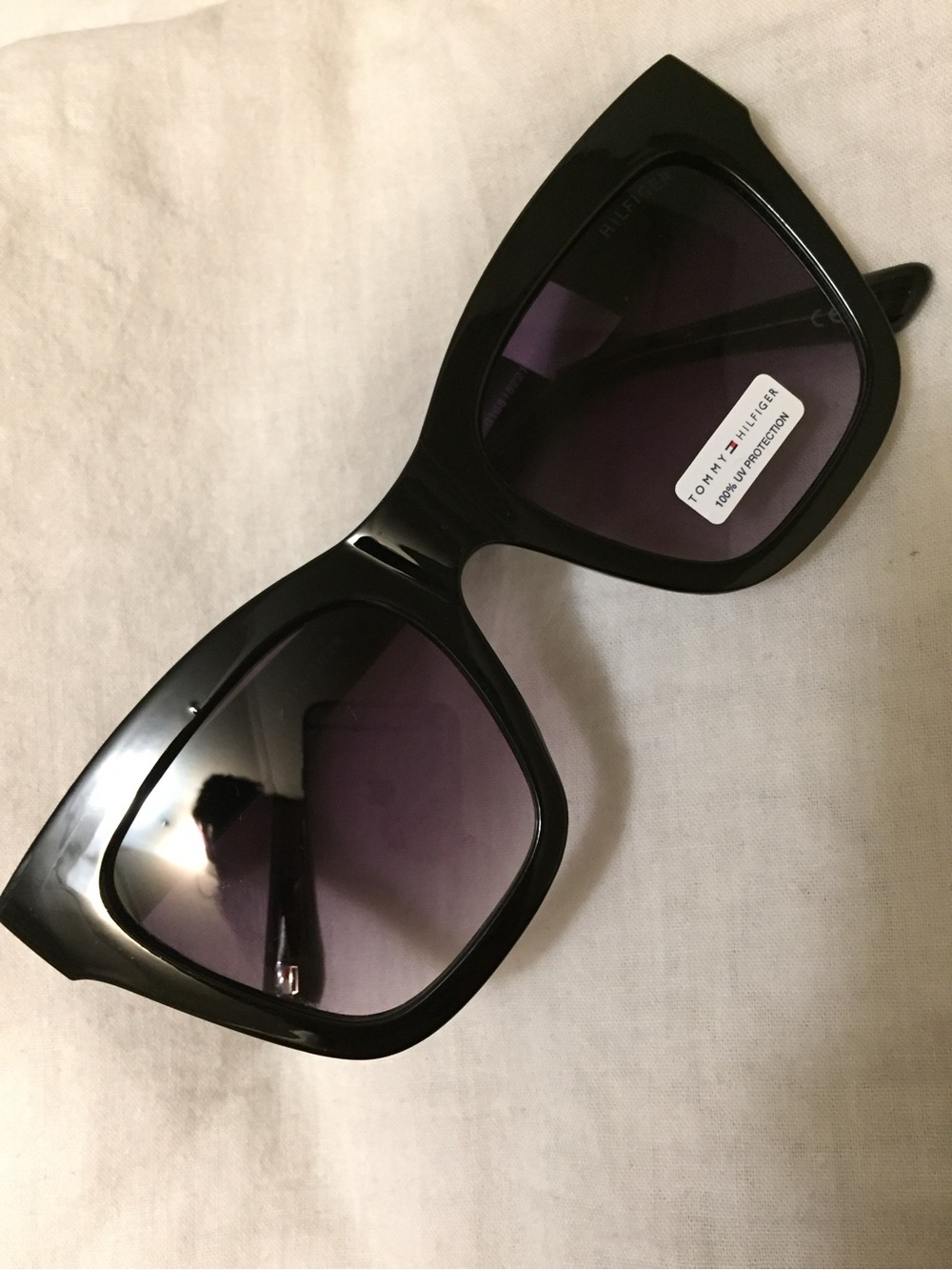 Tommy Hilfiger Black Oversized Square Sunglasses